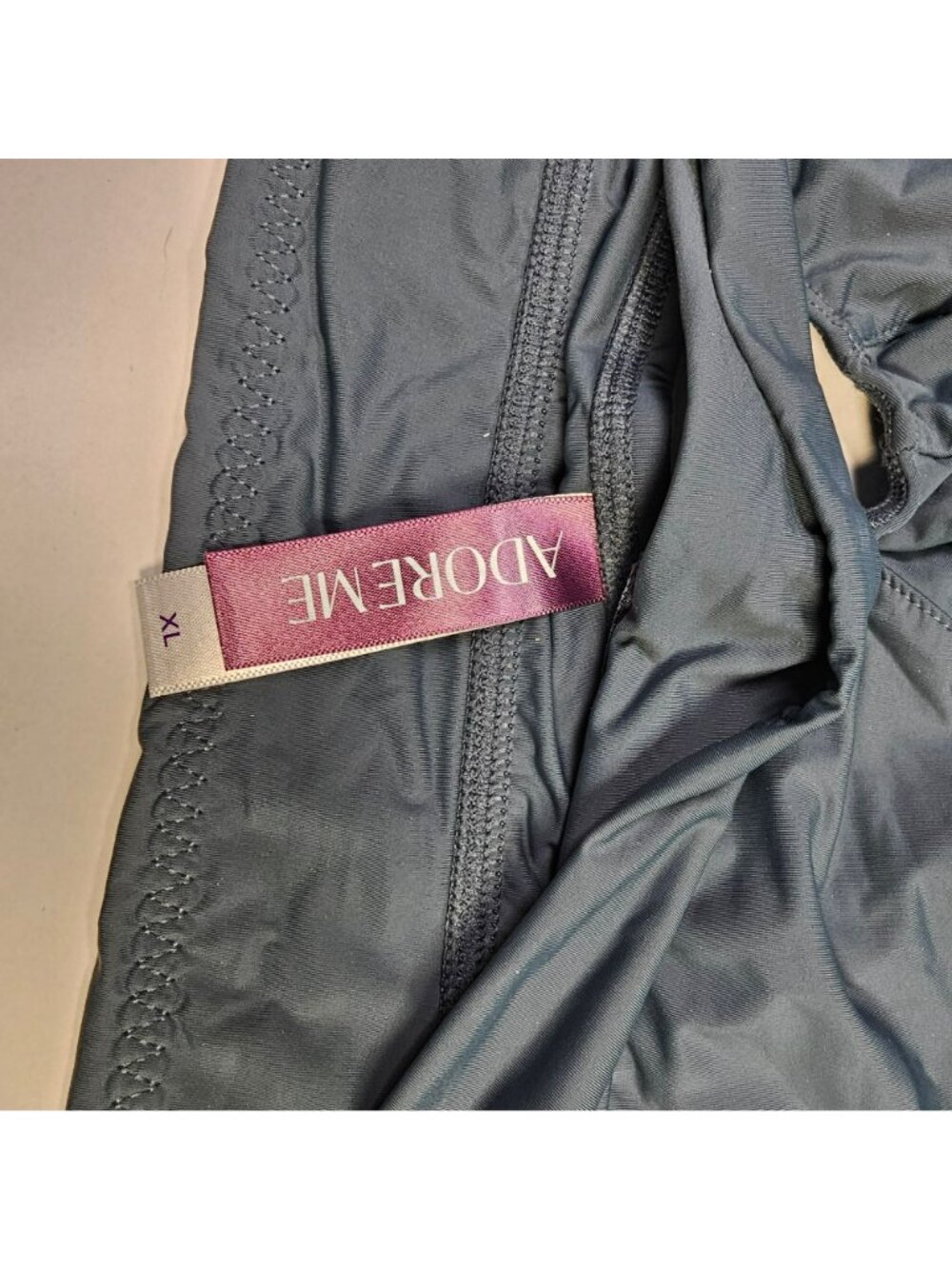 Adore Me NWT Bralette Front Cutout Ruched Women's Size XL Dark Slate Blue/Gray - Picture 6 of 7